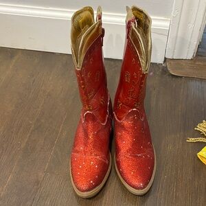 Disney Red Glitter Kids Boots